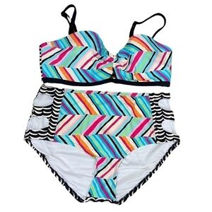 Coco Rave Multi-colored 2 for 1 Swimsuit Size: XL